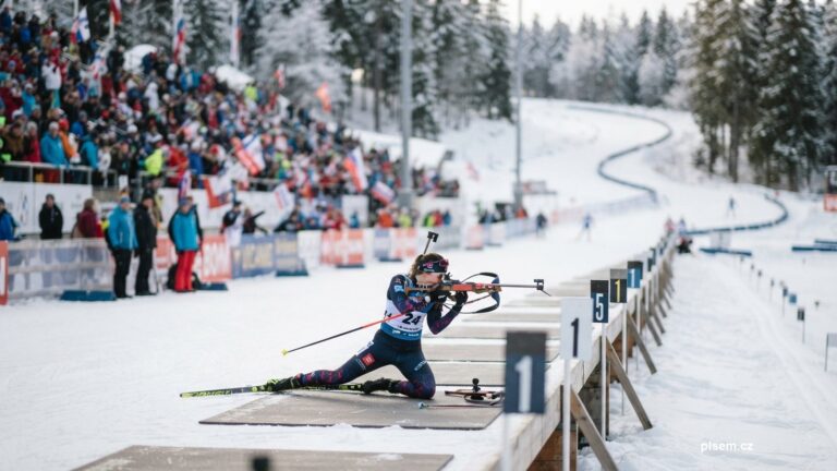 Biatlonový stadion se střelnicí a zasněženými tratěmi